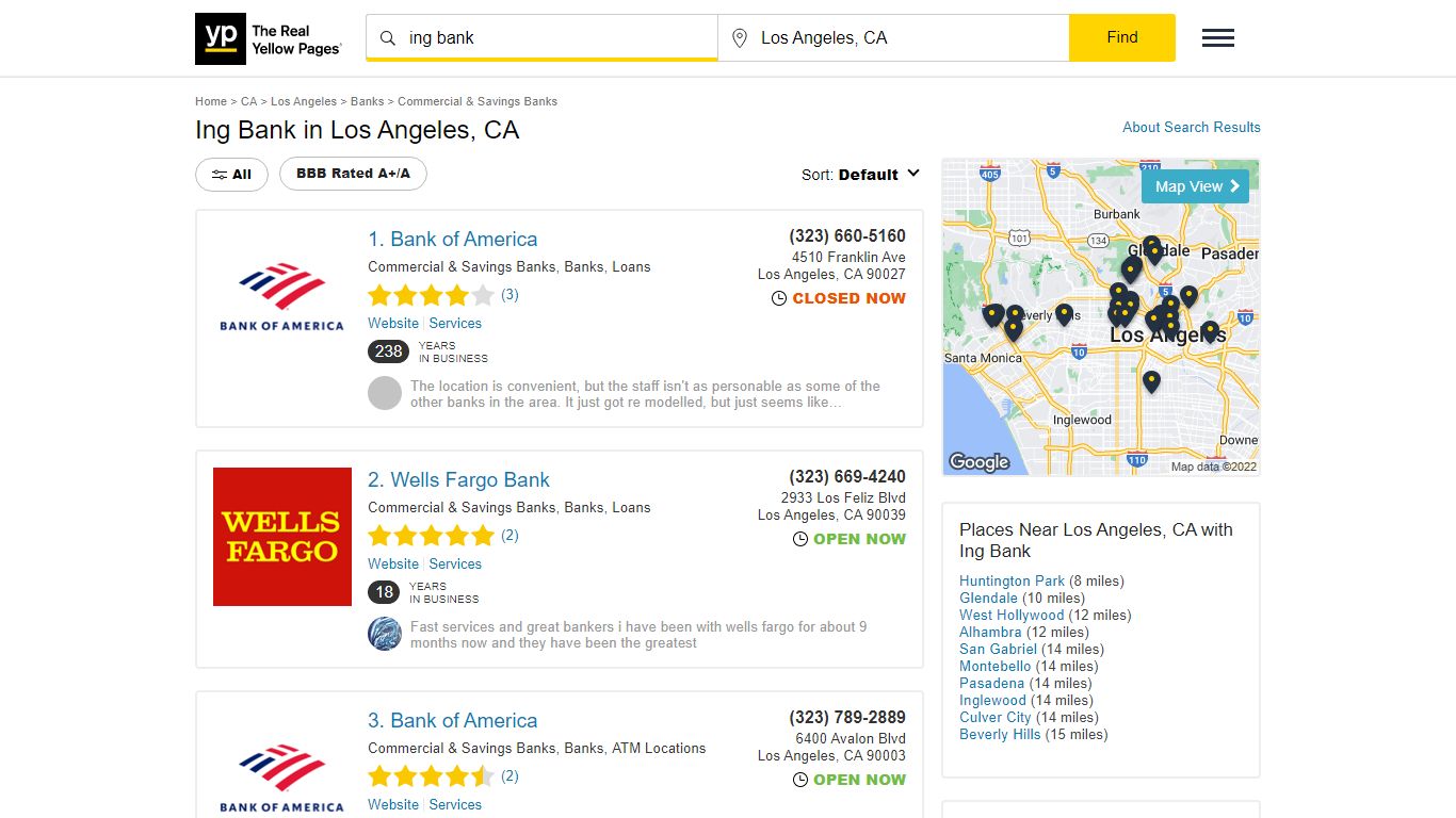 Ing Bank in Los Angeles, CA with Reviews - YP.com - Yellow Pages